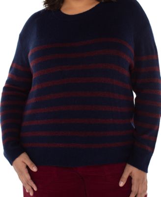 Plus Size Crewneck Drop Shoulder Sweater