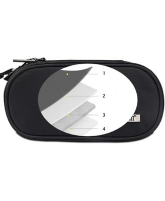 Black Travel Case for PS Vita & PSP - Double Compartment Protective Organizer Bag for PSV, Handheld Consoles & Accessories