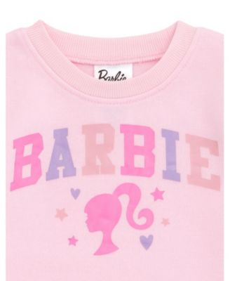 Toddler Girls Fleece Pullover Sweatshirt with Faux Fur Sleeves