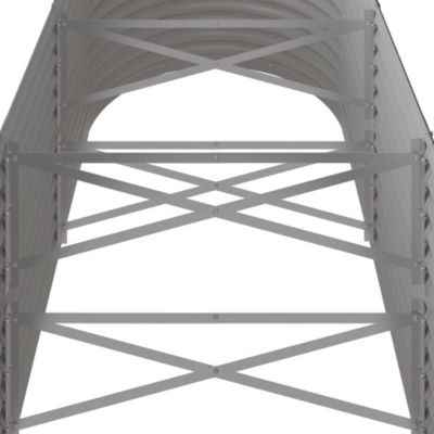 Garden Raised Bed Grey Powder-coated steel Large Durable