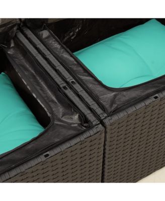 Garden Sofa Black, Blue