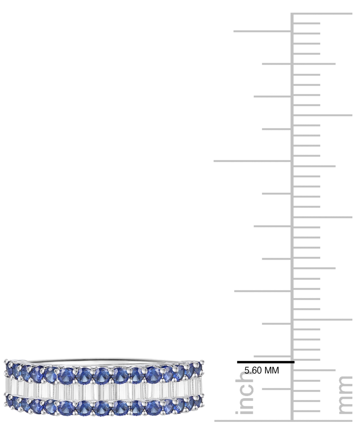Macy's Gemstone And Diamond Ring (1/4 Ct. T.w.) In 14k Gold And White Gold In Silver