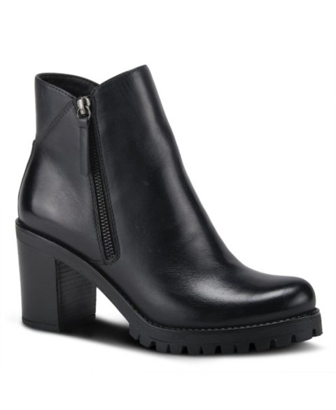Женские ботинки Spring Step Dealey Booties with Leather Upper, цвет: Чёрный