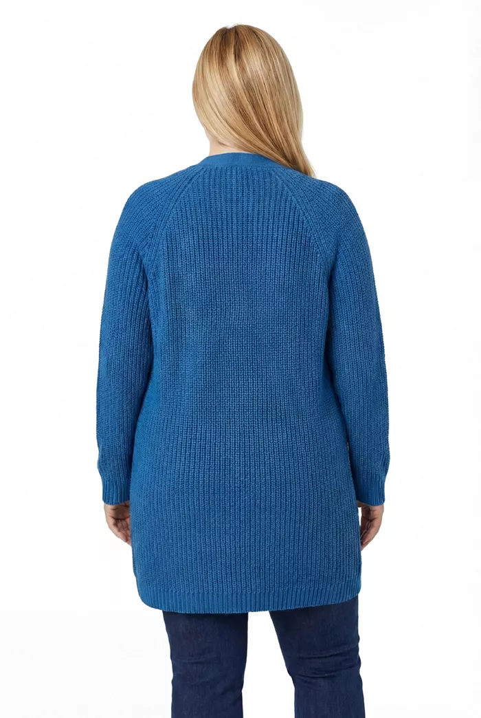 Plus Size Within Button-Front Shaker Cardigan Sweater - thumbnail 2