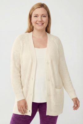 Women's Within Button-Front Shaker Cardigan Sweater