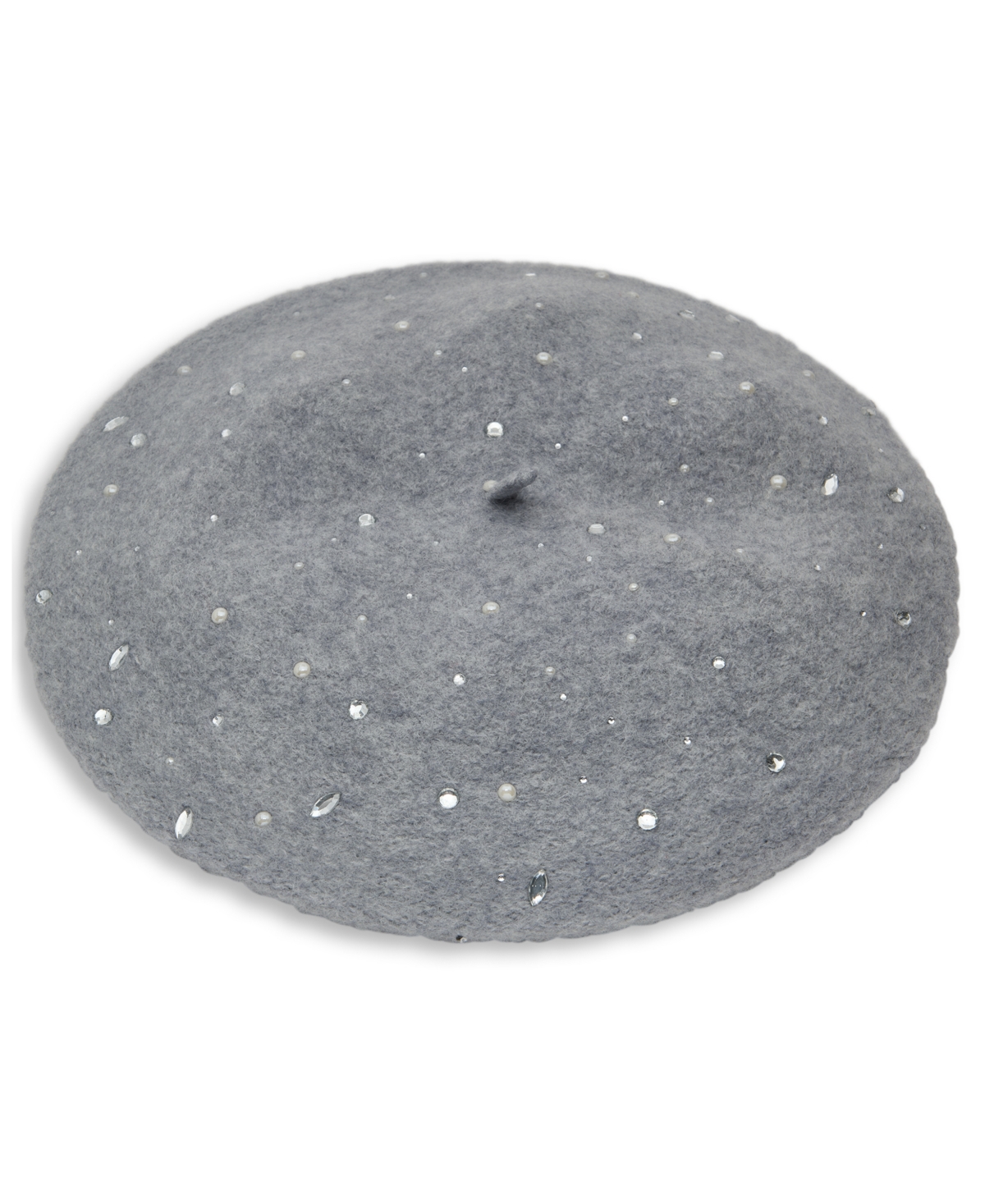 Karl Lagerfeld Women's Crystal Stud Detail Beret Hat