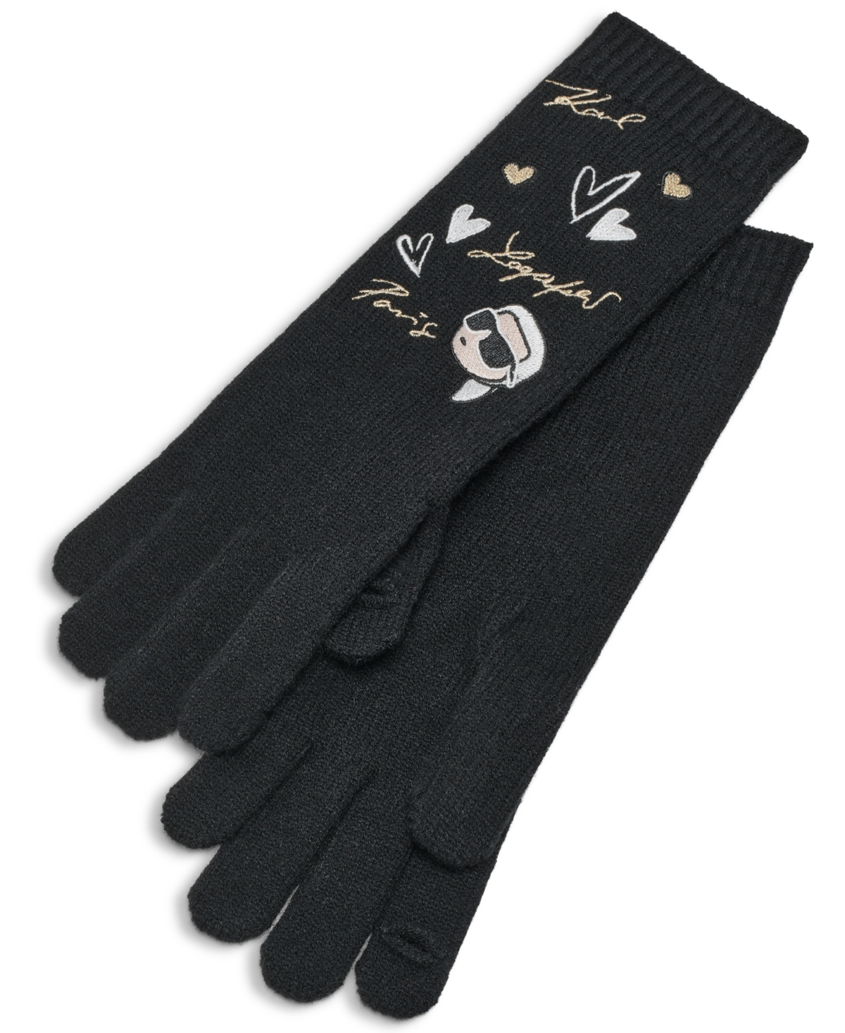 Karl Lagerfeld Women's Karl Icons Tech Gloves In Black