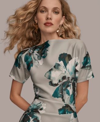 Women's Boat Neck Midi Dress