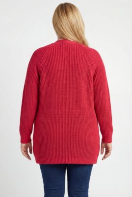 Plus Size Within Button-Front Shaker Cardigan
