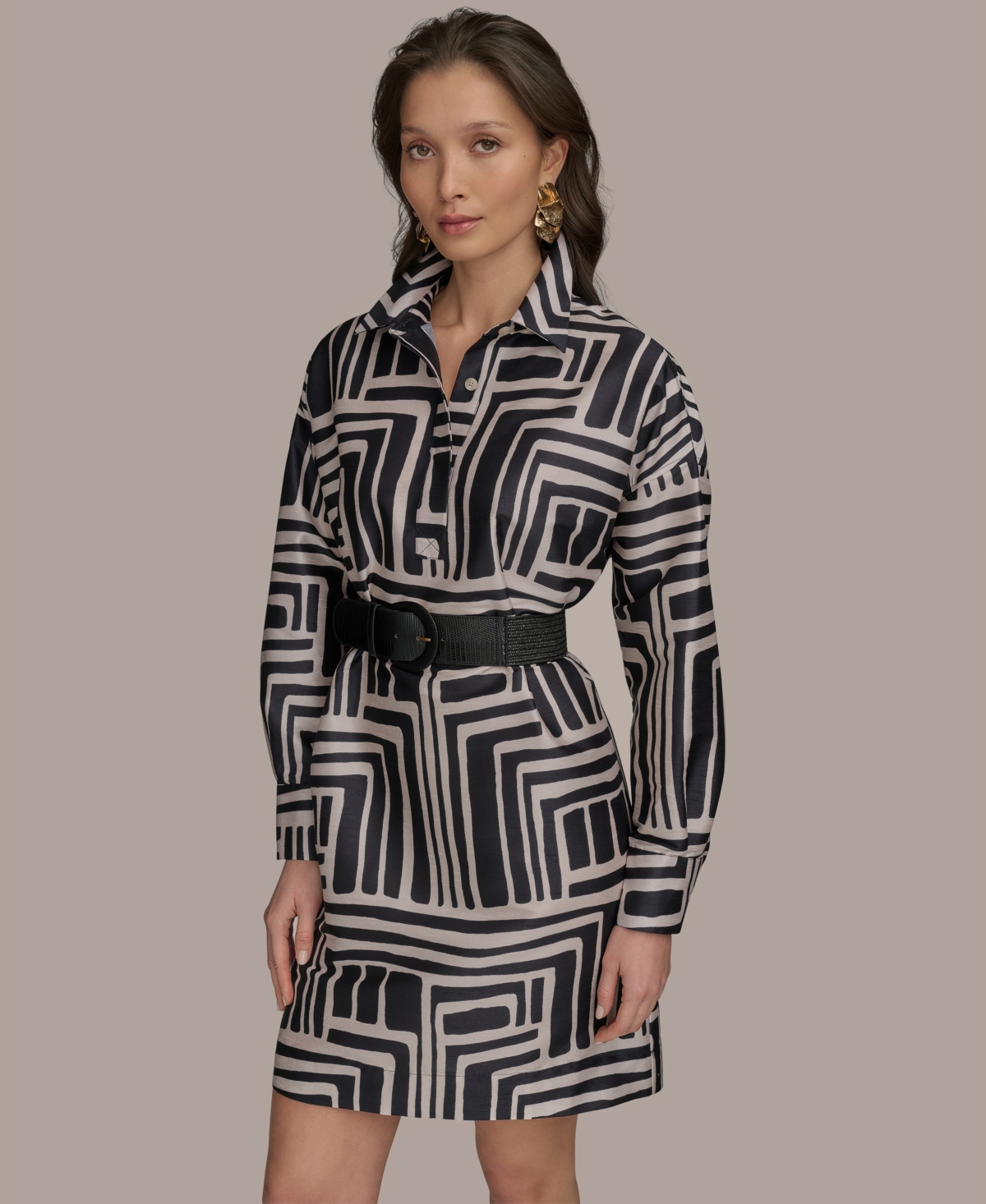Donna Karan New York Women's Belted Short Dress