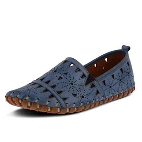 Женские туфли Spring Step Fusaro Slip-On Loafer with Leather Upper, цвет: Синий