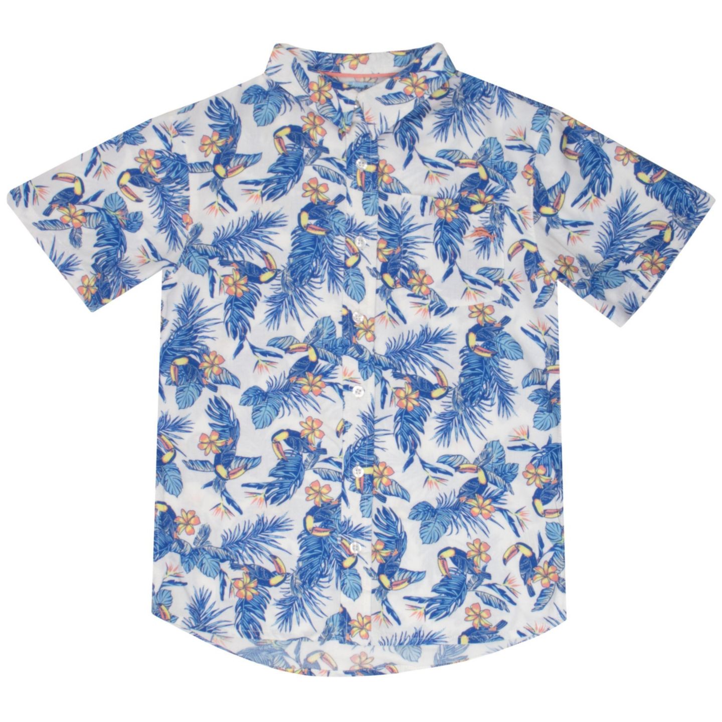 Комплекты Tommy Bahama Classic Woven Button Down Shirt, Tees and Shorts Outfit Set для мальчиков, цвет: Синий / Кремовый — фото 2