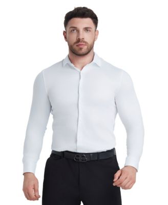 Solid Sateen Slim Fit Dress Shirt