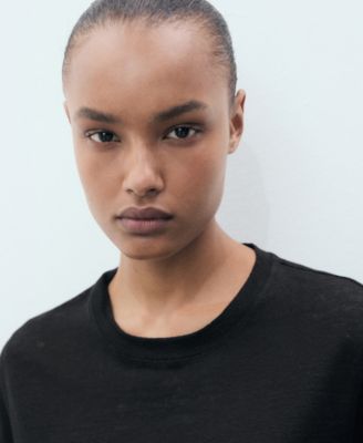 Women's Short-Sleeved Linen T-Shirt