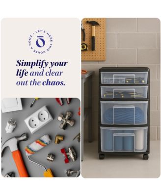 Plastic 4 Drawer Medium Home Storage Container