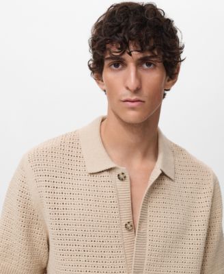 Men's Openwork Knitted Shirt
