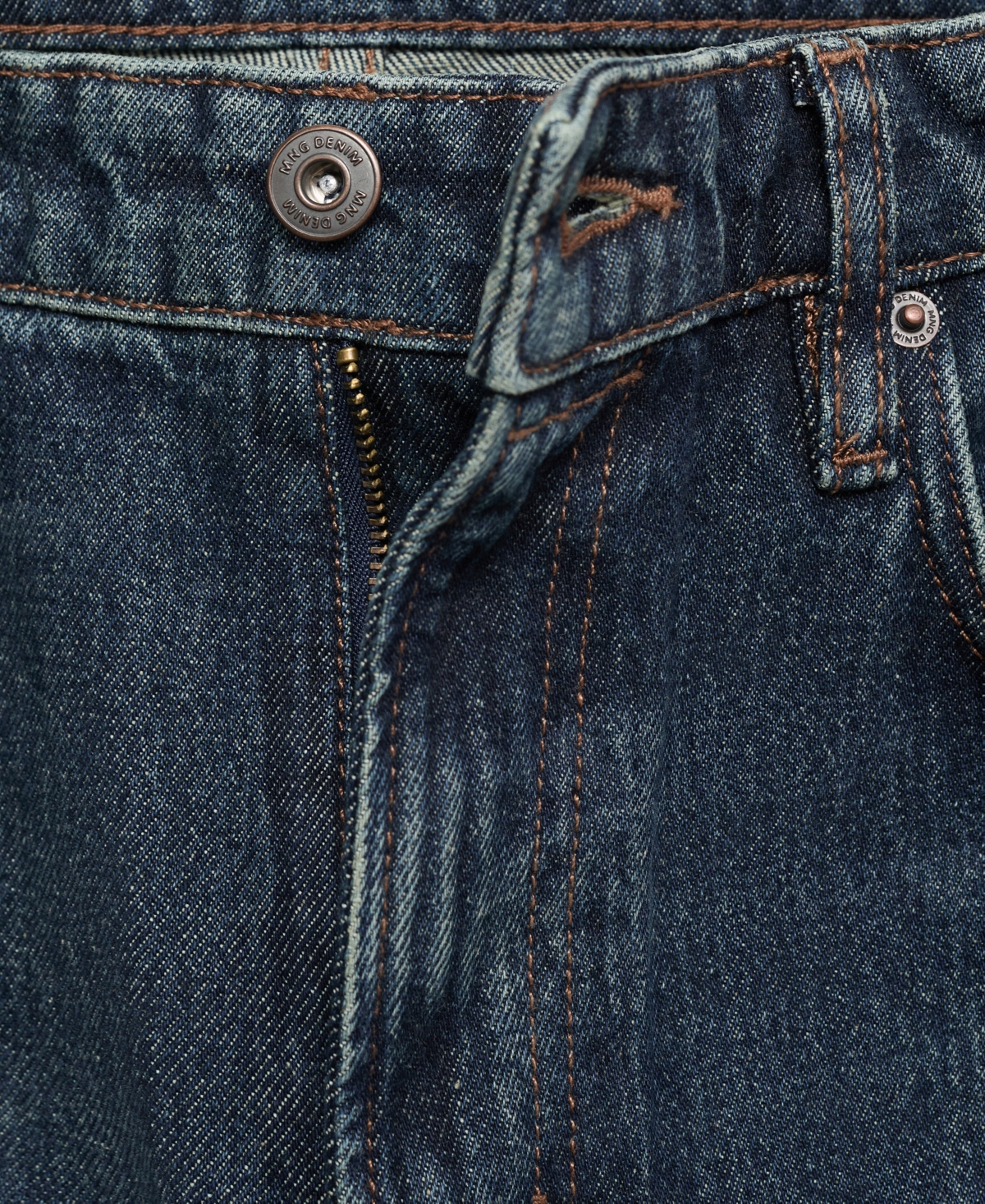 Mango Men's Moby Straight-fit Dark-wash Jeans In Blue