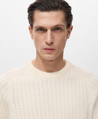 Men's Cotton Braided Sweater