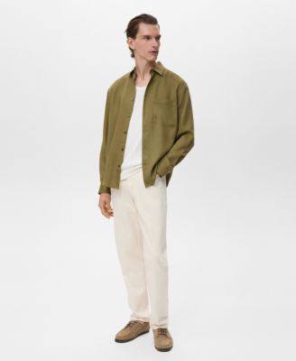 MANGO - Men's Lyocell Pocket Shirt