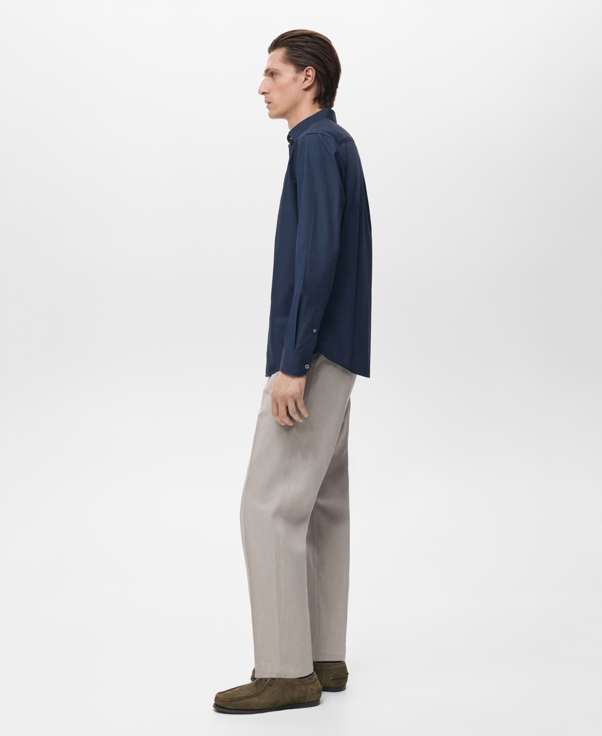 Mango Men's Regular-fit Cotton Shirt In Blue