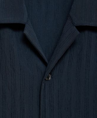 Men's Striped Embroidered Shirt