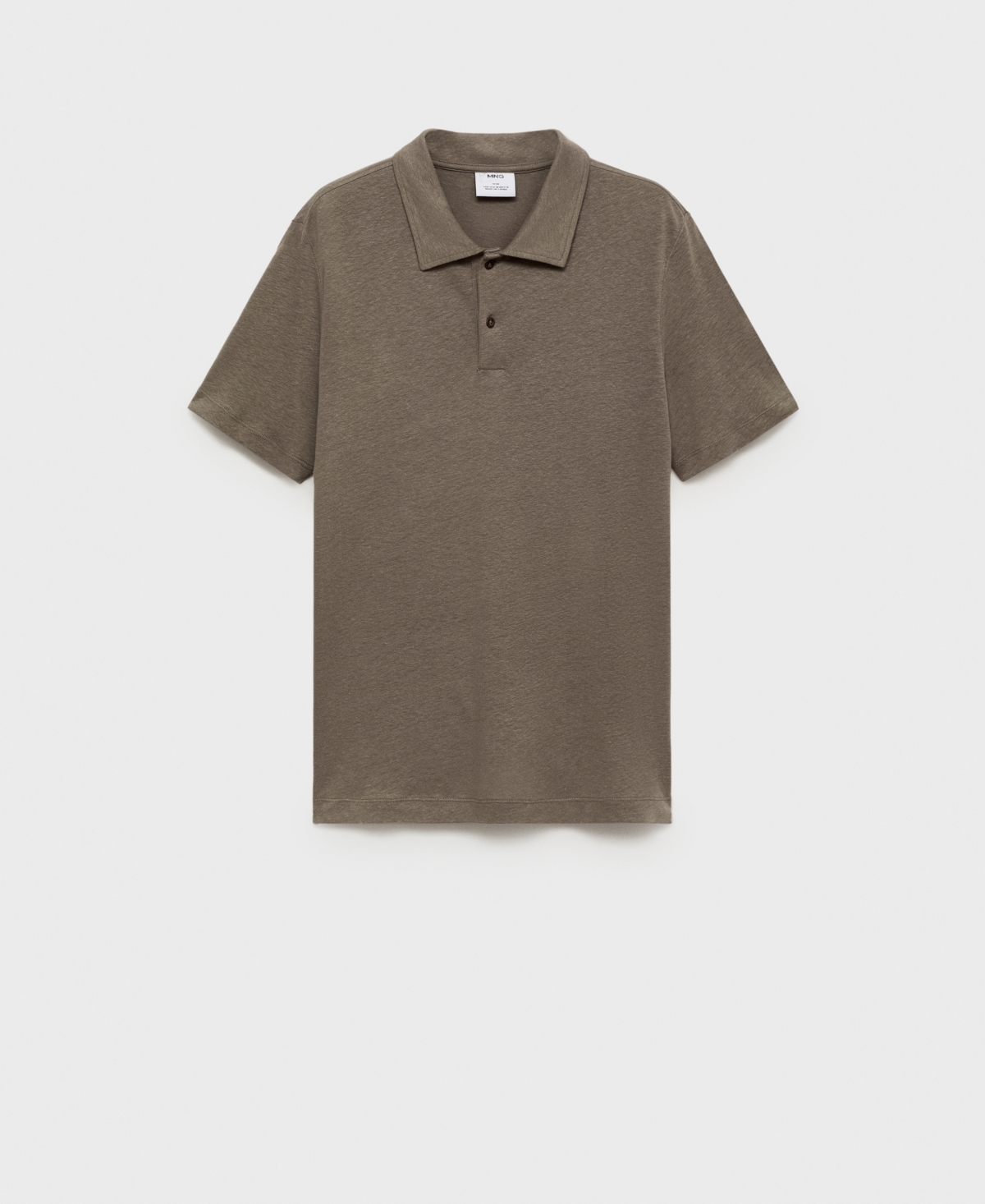 Mango Men's Linen Blend Slim Fit Polo Shirt