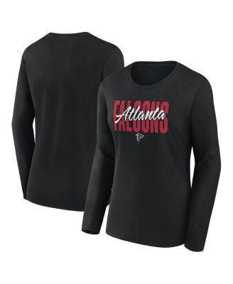 Logo Athletic - Women's Black Atlanta Falcons Grip Long Sleeve T-Shirt