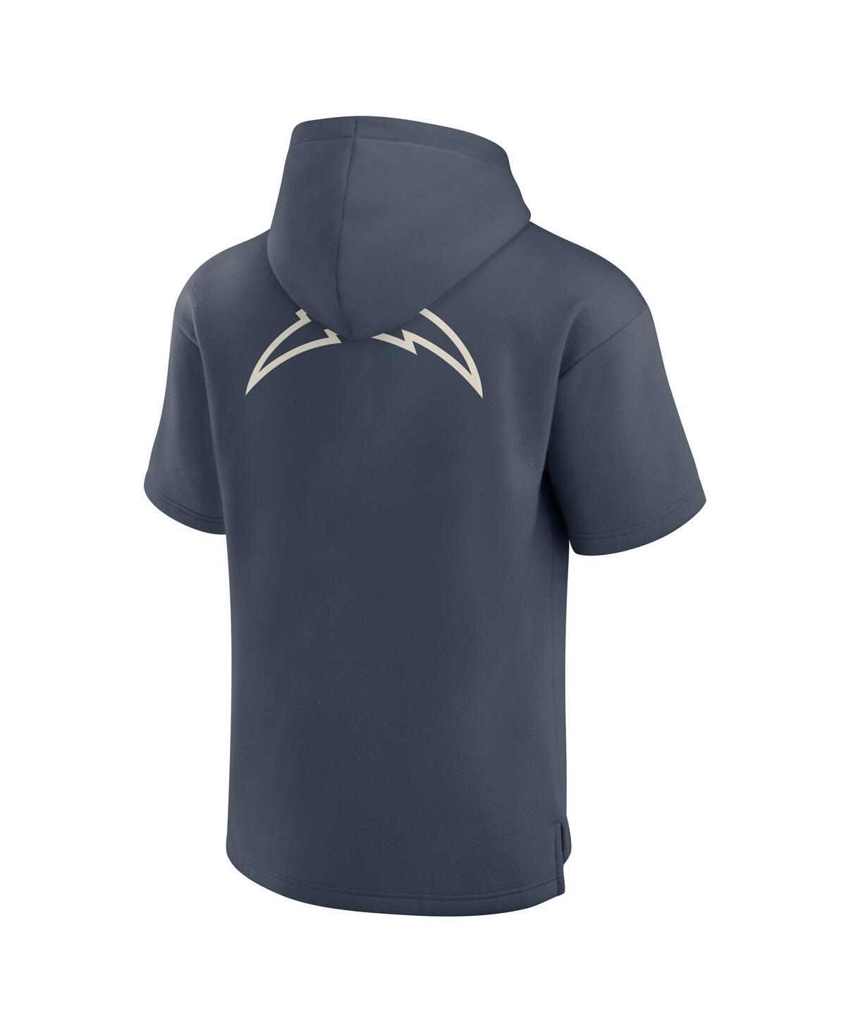 Fanatics Men's Navy New England Patriots Elements Future Ground Lettering Short Sleeve Pullover Hoodie In Blue