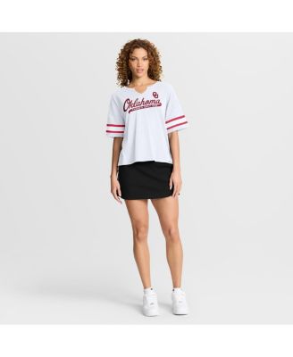 Women's White Oklahoma Sooners Hometown Premium Script T-Shirt