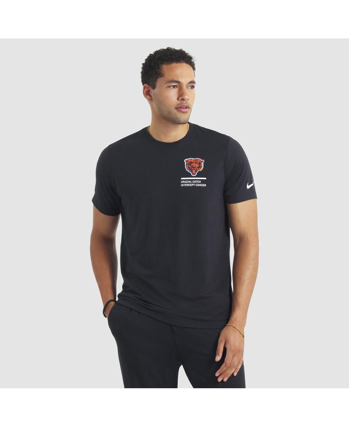 Мужская черная футболка с коротким рукавом Chicago Bears 2025 NFL Crucial Catch Tri-Blend Dri-FIT