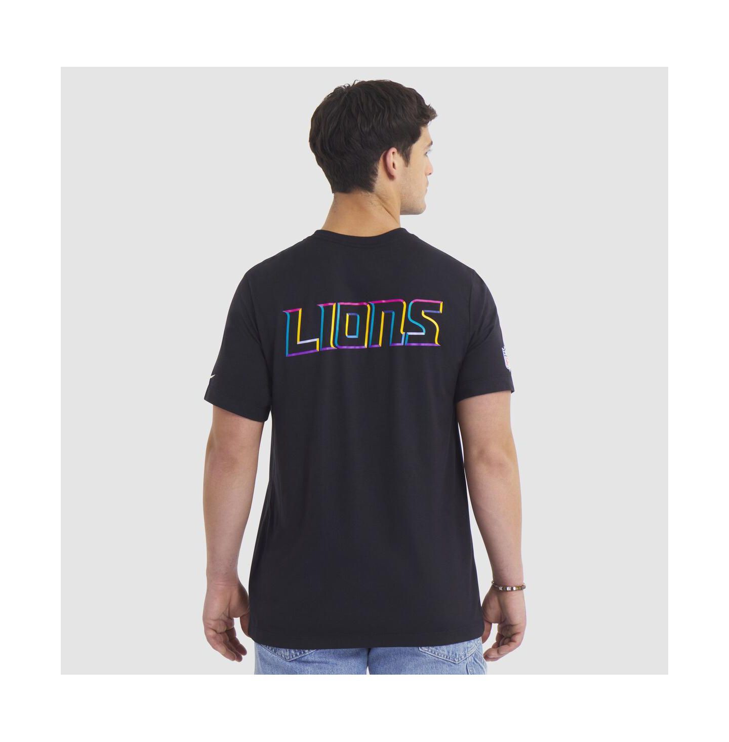 Мужская футболка Nike Black Detroit Lions 2025 NFL Crucial Catch Tri-Blend Dri-FIT — фото 2