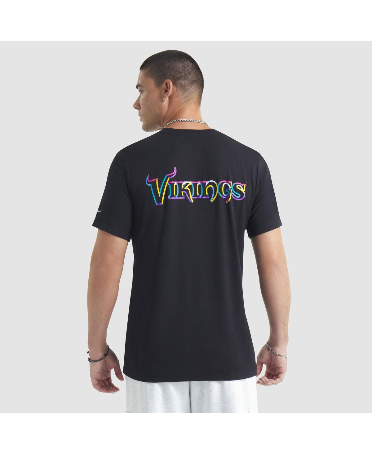 Nike Men's Black Minnesota Vikings 2025 Nfl Crucial Catch Tri-blend Dri-fit T-shirt In Black