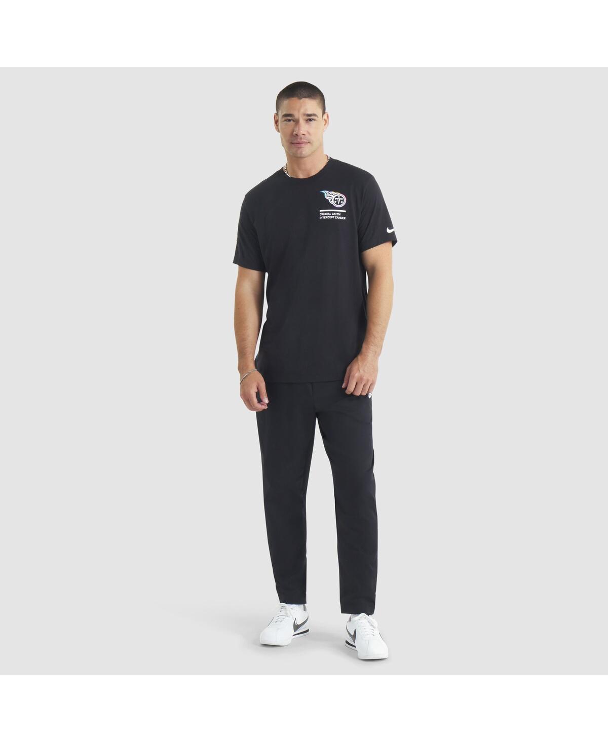 Nike Black Tennessee Titans 2025 Nfl Crucial Catch Tri-blend Dri-fit T-shirt In Black