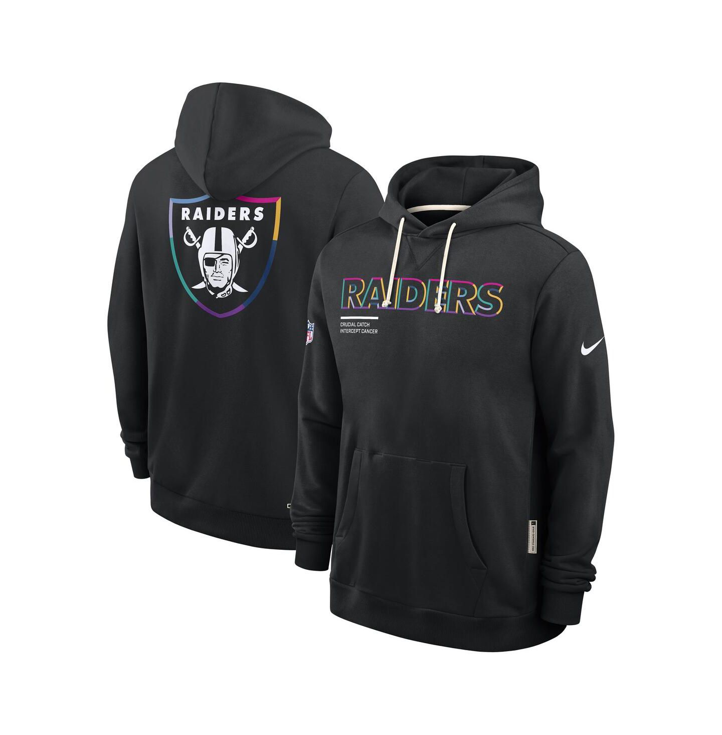 Мужское худи Nike Black Las Vegas Raiders 2025 NFL Crucial Catch Sideline Standard Issue Dri-FIT — фото 4