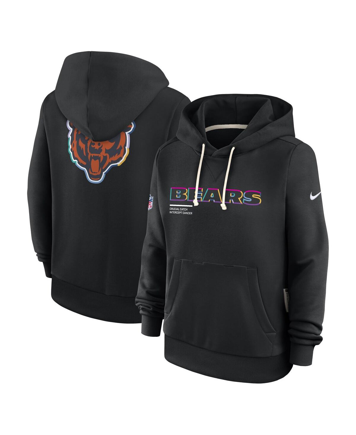 Nike Women's Black Chicago Bears 2025 Nfl Crucial Catch Sideline Standard Issue Dri-fit Hoodie In Black