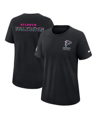 Women's Black Atlanta Falcons 2025 NFL Crucial Catch Tri-Blend Dri-FIT T-Shirt
