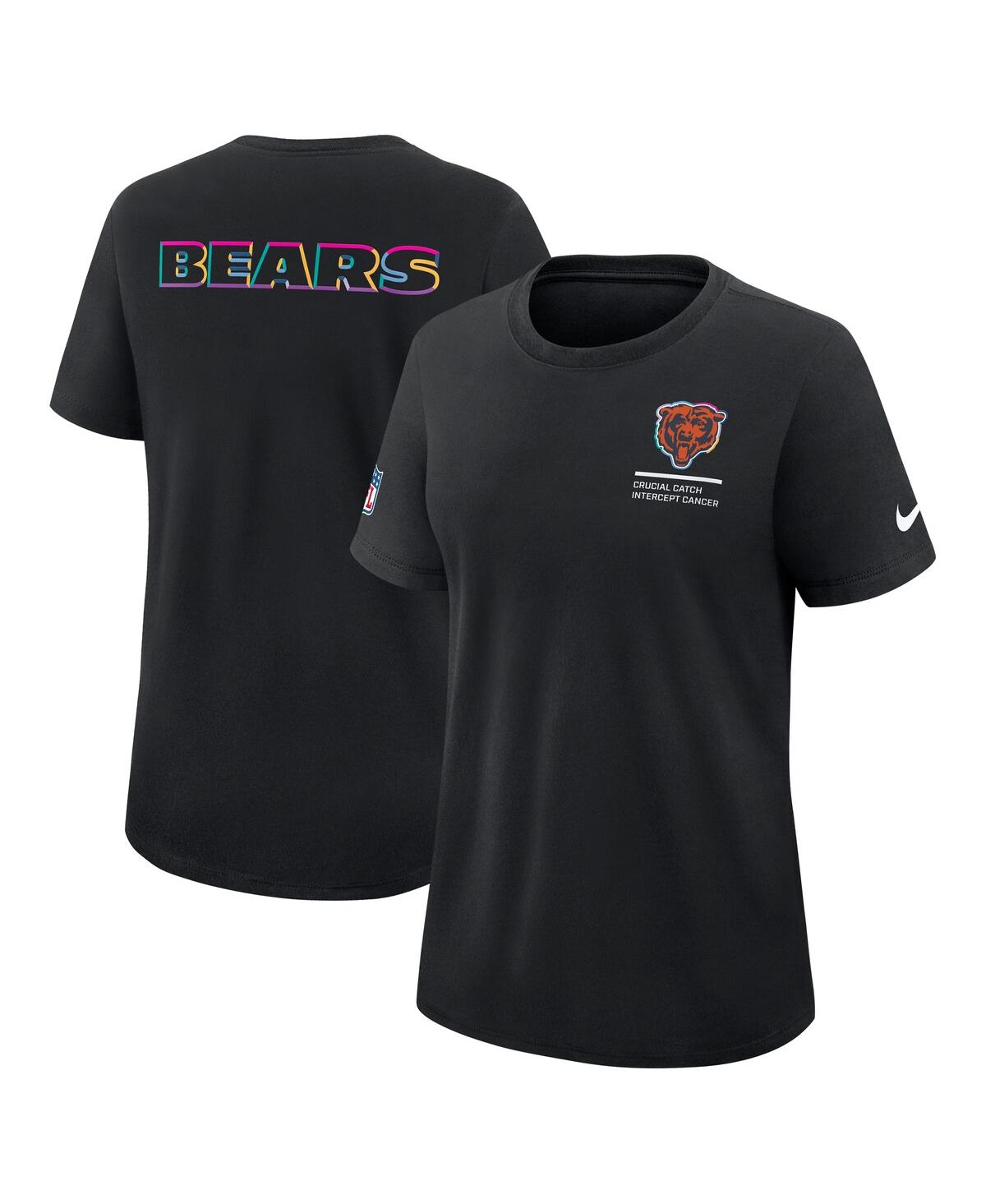 Nike Women's Black Chicago Bears 2025 Nfl Crucial Catch Tri-blend Dri-fit T-shirt In Black