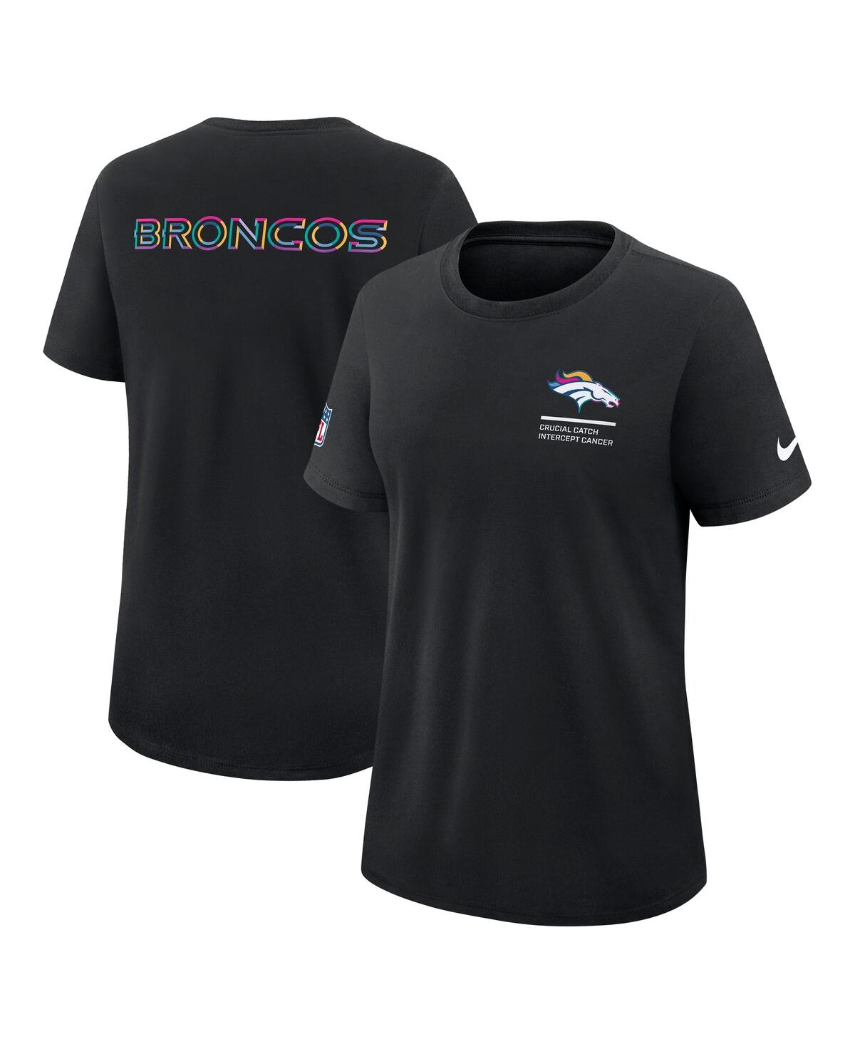 Nike Denver Broncos Crucial Catch  Women's Dri-fit Nfl T-shirt In Black