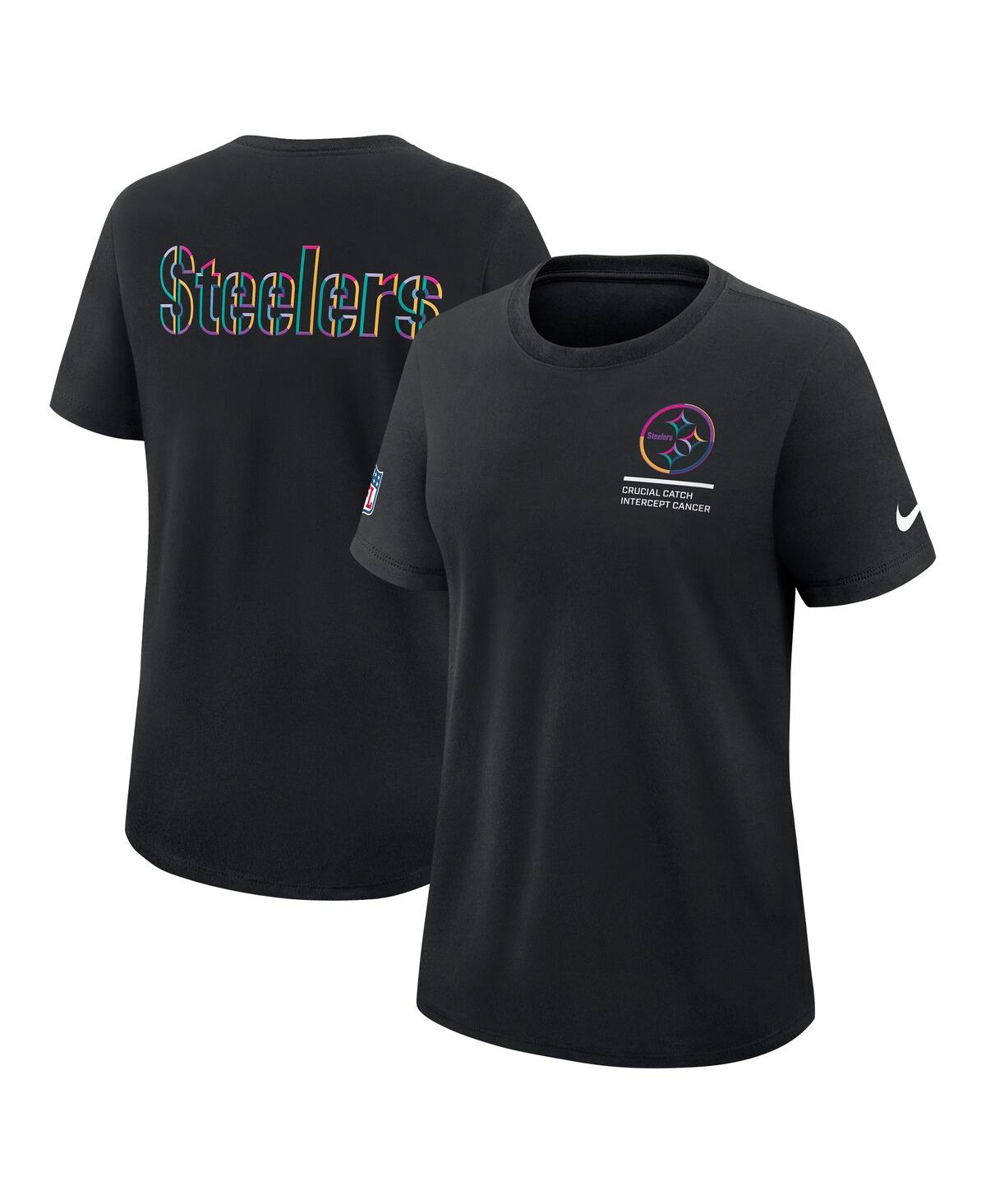 Nike Women's Black New York Giants 2025 Nfl Crucial Catch Tri-blend Dri-fit T-shirt In Black