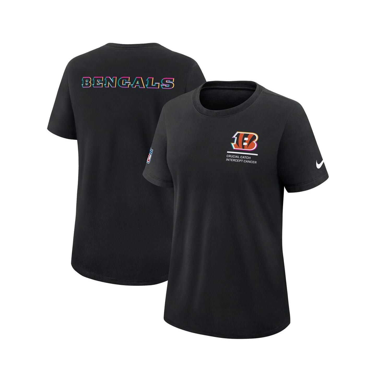Женская футболка Nike Black Cincinnati Bengals 2025 NFL Crucial Catch Tri-Blend Dri-FIT — фото 4