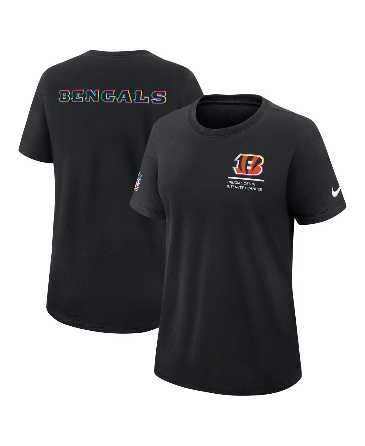 Nike Women's Black Cincinnati Bengals 2025 Nfl Crucial Catch Tri-blend Dri-fit T-shirt In Black