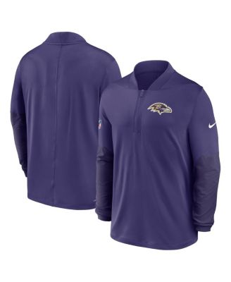 Men's Purple Baltimore Ravens Sideline Dri-FIT Half-Zip Pullover Sweatshirt