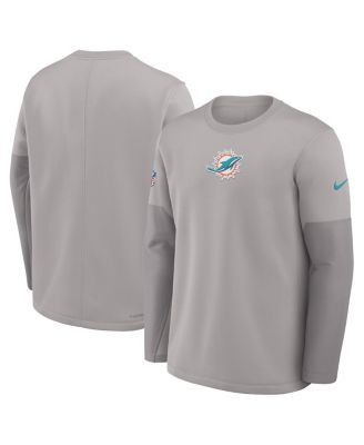Men's Gray Miami Dolphins Sideline Scripted to Win Performance Long Sleeve T-Shirt