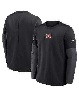 Men's Black Cincinnati Bengals Sideline Scripted to Win Performance Long Sleeve T-Shirt