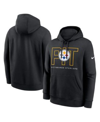 Nike - Men's Black Pittsburgh Steelers Busted Play Club Fleece Pullover Hoodie