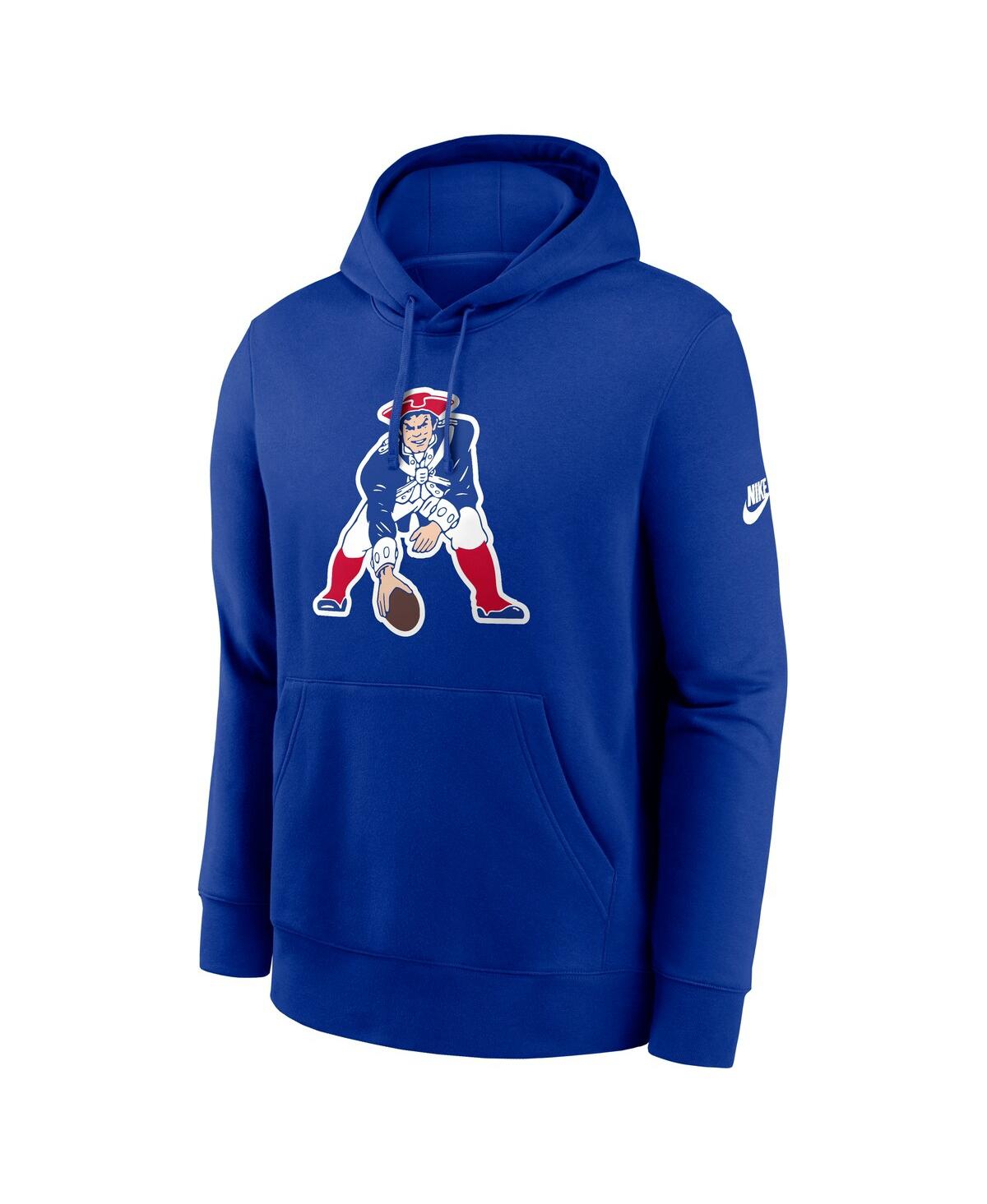 Nike New England Patriots Rewind Club Logo Men's  Men's Nfl Pullover Hoodie In Blue