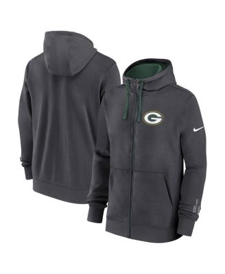 Nike - Men's Anthracite Green Bay Packers Primetime Club Full-Zip Hoodie