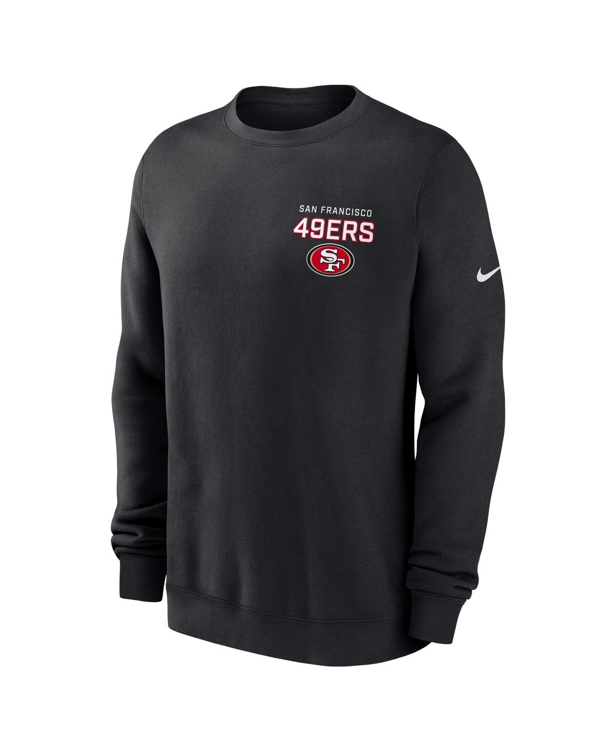 Nike Men's Black San Francisco 49ers Primetime Club Fleece Pullover Sweatshirt In Black
