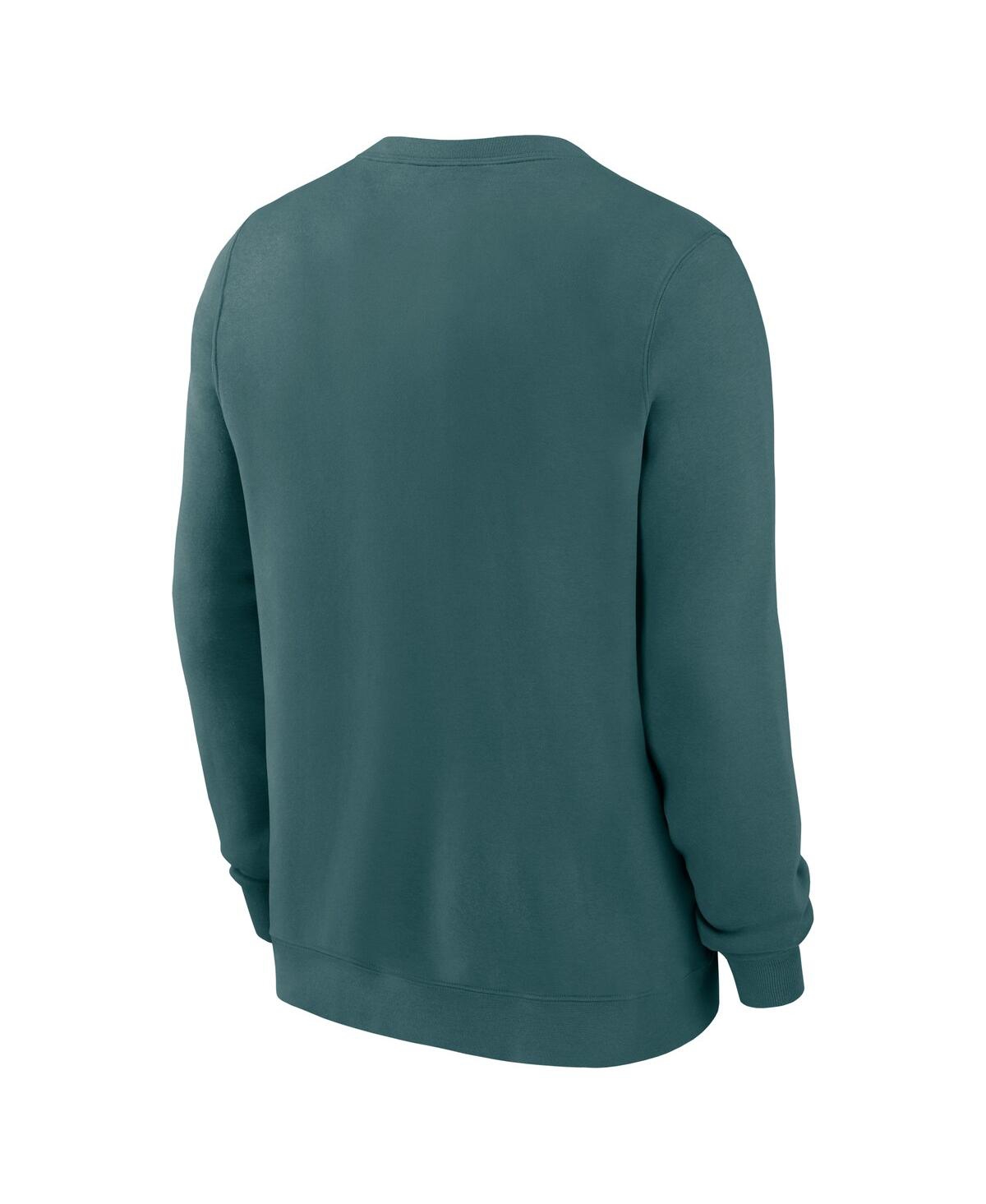 Nike Men's Midnight Green Philadelphia Eagles Primetime Club Fleece Pullover Sweatshirt In Green