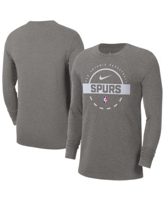Nike - Men's Charcoal San Antonio Spurs Authentic Long Sleeve Practice T-Shirt